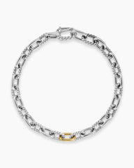 DY Madison® Chain Bracelet in Sterling Silver with 18K Yellow Gold, 6mm