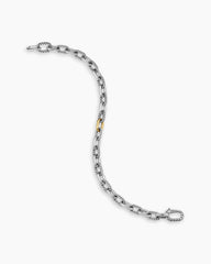 DY Madison® Chain Bracelet in Sterling Silver with 18K Yellow Gold, 6mm