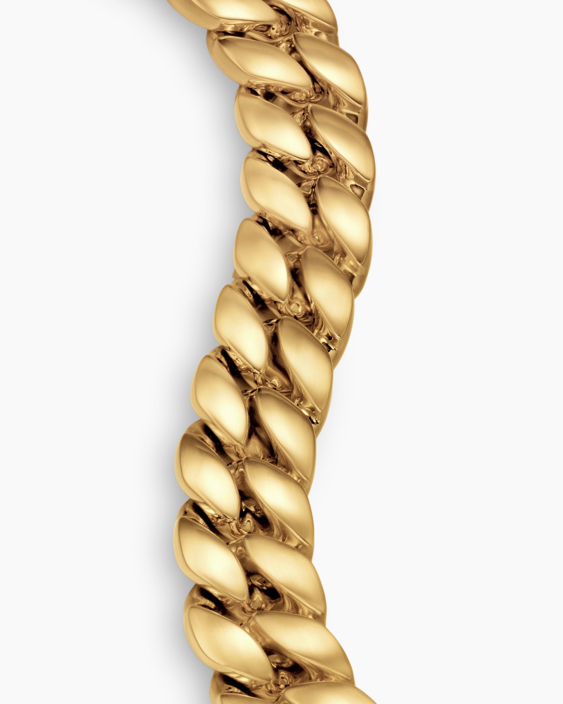 Curb Chain Bracelet in 18K Yellow Gold, 18mm