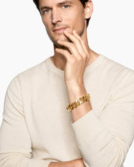 Curb Chain Bracelet in 18K Yellow Gold, 18mm