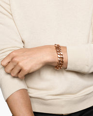 Curb Chain Bracelet in 18K Rose Gold, 18mm