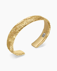 Waves Cuff Bracelet in 18K Yellow Gold, 12mm