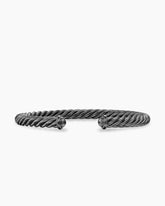 Cable Cuff Bracelet in Grey Aluminum, 6mm