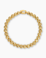 Spiritual Beads Faceted Bracelet in 18K Yellow Gold with Pavé Diamonds, 6mm