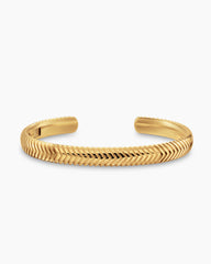 Chevron Cuff Bracelet in 18K Yellow Gold, 8mm