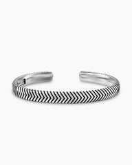 Chevron Cuff Bracelet in Sterling Silver, 8mm