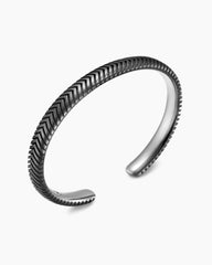 Chevron Cuff Bracelet in Titanium, 8mm