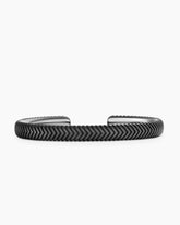 Chevron Cuff Bracelet in Titanium, 8mm