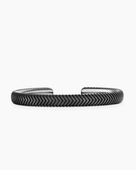 Chevron Cuff Bracelet in Titanium, 8mm