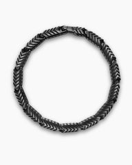 Chevron Link Bracelet in Black Titanium, 7.6mm