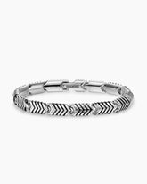 Chevron Link Bracelet in Sterling Silver, 7.6mm