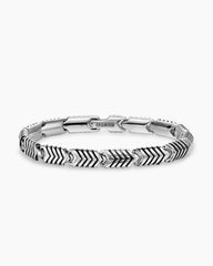 Chevron Link Bracelet in Sterling Silver, 7.6mm