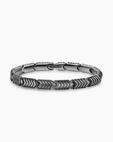 Chevron Link Bracelet in Titanium, 7.6mm