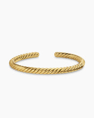 Cable Cuff Bracelet in 18K Yellow Gold, 6mm