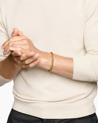 Cable Cuff Bracelet in 18K Yellow Gold, 6mm