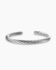 Cable Cuff Bracelet in Sterling Silver, 6mm