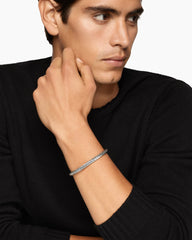 Cable Cuff Bracelet in Sterling Silver, 6mm