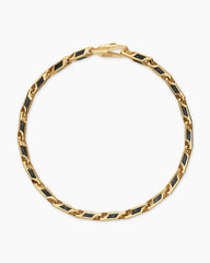 Streamline® Faceted Chain Bracelet in 18K Yellow Gold with Forged Carbon, 4.3mm