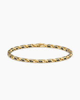 Streamline® Faceted Chain Bracelet in 18K Yellow Gold with Forged Carbon, 4.3mm
