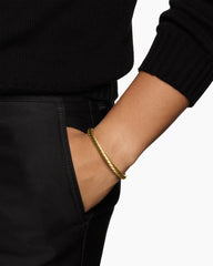 Sculpted Cable Cuff Bracelet in 18K Yellow Gold, 5.5mm