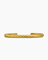 Sculpted Cable Cuff Bracelet in 18K Yellow Gold, 5.5mm
