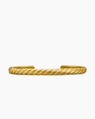 Sculpted Cable Cuff Bracelet in 18K Yellow Gold, 5.5mm