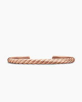 Sculpted Cable Cuff Bracelet in 18K Rose Gold, 5.5mm