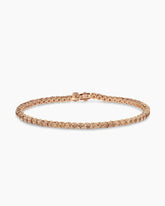 Tennis Bracelet in 18K Rose Gold with Cognac Diamonds, 3mm