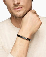 Streamline® Cuff Bracelet in 18K Rose Gold with Forged Carbon, 9mm