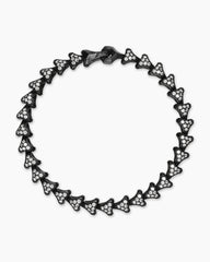 Armory® Link Bracelet in Black Titanium with Diamonds, 7.5mm