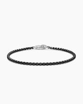 Box Chain Bracelet with Stainless Steel and Sterling Silver, 2.7mm
