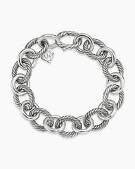 Oval Link Chain Bracelet in Sterling Silver, 12mm
