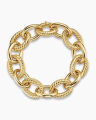 Oval Link Chain Bracelet in 18K Yellow Gold, 17mm