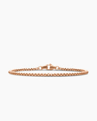 Box Chain Bracelet in 18K Rose Gold, 2.7mm