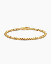 Box Chain Bracelet in 18K Yellow Gold, 3.4mm