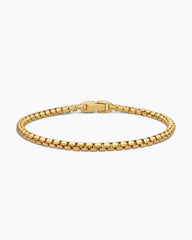 Box Chain Bracelet in 18K Yellow Gold, 3.4mm