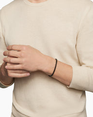 Box Chain Bracelet in Stainless Steel with 14K Yellow Gold, 5mm