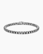 Double Box Chain Bracelet in Sterling Silver, 4mm