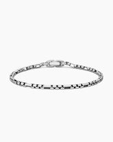 Open Station Box Chain Bracelet in Sterling Silver, 3mm