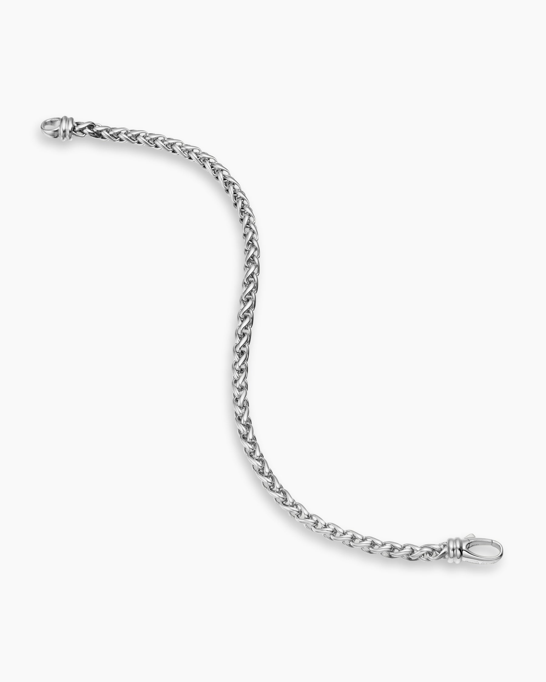 Wheat Chain Bracelet in Sterling Silver, 4mm