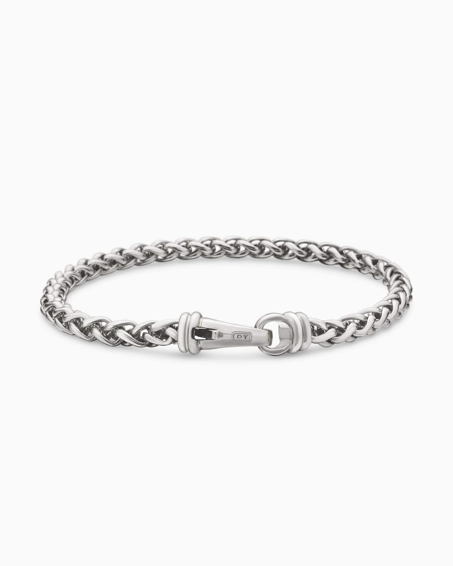 Wheat Chain Bracelet in Sterling Silver, 4mm