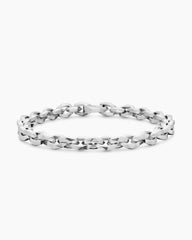 Faceted Chain Bracelet in Sterling Silver, 7mm