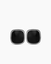 Streamline® Inlay Cufflinks in Sterling Silver with Black Onyx, 18mm