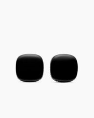 Streamline® Cushion Cufflinks in Sterling Silver with Black Onyx, 17mm