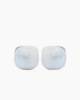 Streamline® Cushion Cufflinks in Sterling Silver with Mother of Pearl, 17mm