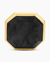 Streamline® Cufflinks in 18K Yellow Gold with Forged Carbon, 15mm