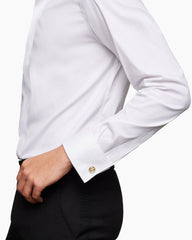 Maritime® Compass Cufflinks in Sterling Silver with 18K Yellow Gold and Center Diamond, 16mm