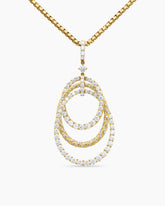 Floating Diamonds Drop Pendant in Yellow Gold