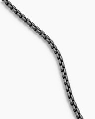 Box Chain Necklace in Darkened Sterling Silver, 2.7mm