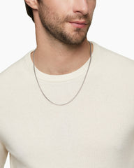 Box Chain Necklace in 18K White Gold, 2.7mm